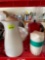 Coffee thermos, cake carrier, jar, mini cast iron pan