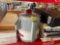 Acme juicerator, birdhouse drawer pulls, grater, angel ornaments, cook books and more