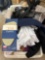 Small tote with socks, gloves, scarf, and more