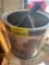 Coffee cans, one full of copper connections screw screws the more