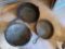 Cast-iron skillet and pot, metal home decor
