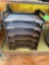 Six plastic file holders
