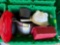 Tote with colander, pots, and pans and more