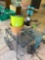 outdoor cart and flower pot