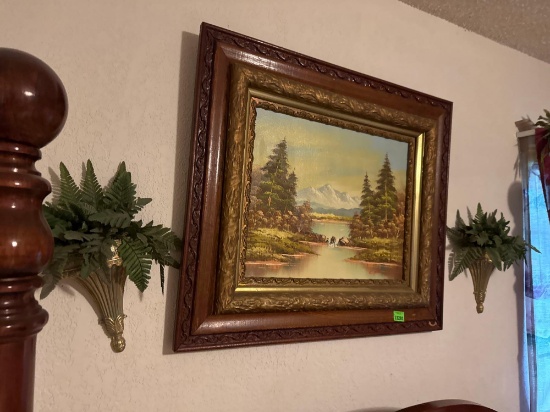 Picture of a Lake and greenery wall decor, 27 x 31 inches