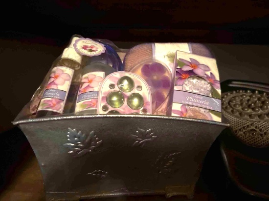 Unopened gift with soap and electric foot massager