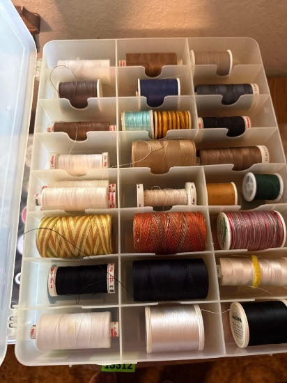 Sewing thread in container