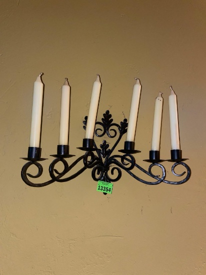 2 Wall hanging candle holder with candles