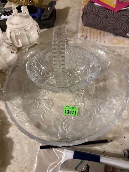 glass plate and basket