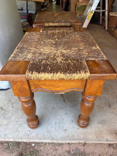 Decorative wicker wood stools