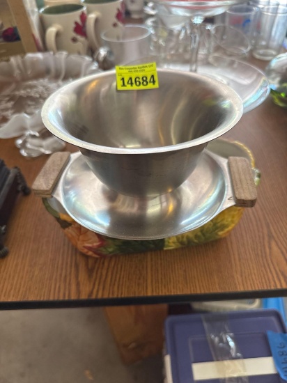 bowl, leaf decor