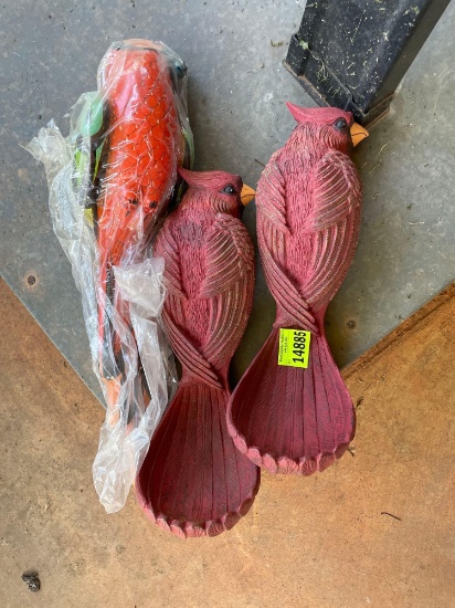 Bird decor on back porch