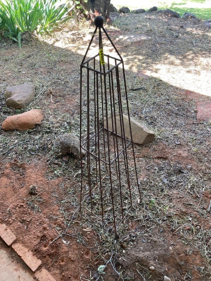 Vine cage on back porch