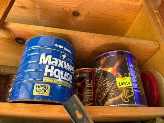 coffee cans with