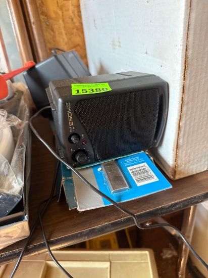 speaker, knife, candles