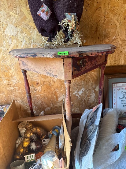 wooden side table only items not included