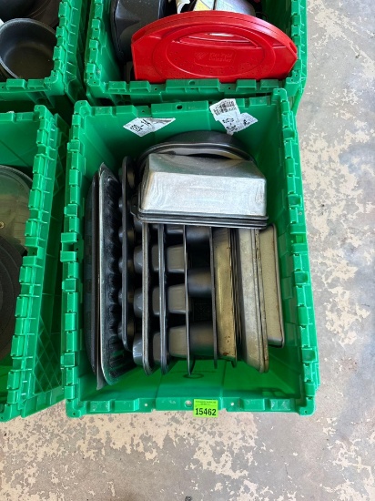 tote full of baking pans