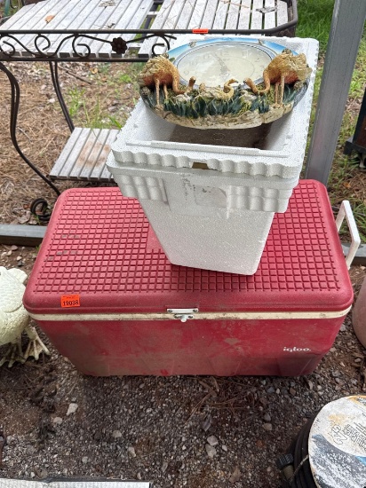clock and coolers