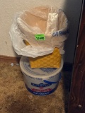 trash can and bucket