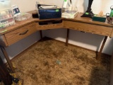 Corner Sewing machine table, table only 471/2 x 551/2 x 30 high will hold two machines