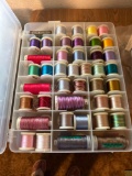 Embroidery thread in container
