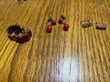3 pairs of earrings