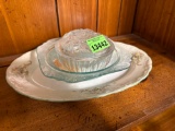 Glass bowl and plate