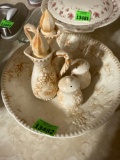 bowl, salt and pepper shaker, and pitcher