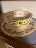 Royal gadroon 4 bowls and a plate