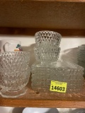 Vintage glass snack set