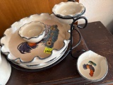 Chicken plates with holder