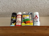 Deicer, bug spray, CLR, Kilz,