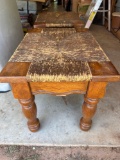 Decorative wicker wood stools