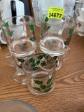 christmas glass cups