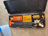 wood, organize containers, wax pot and tools