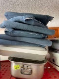 Chair cushions, storage bin, part of roaster pan