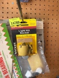 saw, light socket, bearing kit