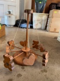 vintage wooden carousel