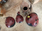 Lady bug and coy fish decor