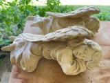 2 sleeping angels decor on back porch