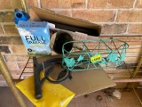 Items on shelf on back porch