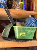 water hose and gloves