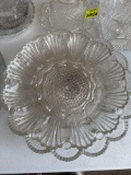 Glass Footed dish, 2 devil egg dishes