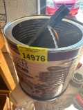 Coffee cans, one full of copper connections screw screws the more