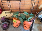 Wall decor planters, and tricycle candle holders
