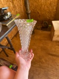 Glass vase and wine decanter