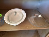 glass dishes and pitcher