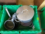 Tote with pots and pans