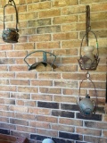 Hanging planter candle holders, hose holder, need screw drivers to take down