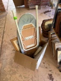 picture frames and ironing board